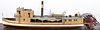 Painted ship model of the paddle wheeler, W.H. Bancroft, 32 1/2'' l.