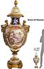 Large 19th C. Sevres Porcelain & Bronze Lidded Vase / Centerpiece, Signed