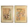 Two Original Qing Dynasty Ink and Color on Silk Paintings
