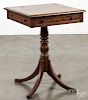 Regency mahogany one - drawer stand, early 19th c., 25'' h., 18 1/4'' w.