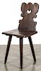 Moravian splay leg chair, 19th c.
