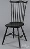 Fanback Windsor side chair, ca. 1800, retaining an old dark green surface.