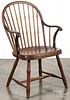 Bowback Windsor armchair, early 19th c., branded indistinctly Grundy?