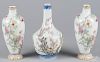 Three Chinese porcelain vases, 11 1/4'' h. and 11 1/2'' h.