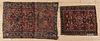 Two Hamadan mats, early 20th c., 2'7'' x 2' and 4' x 2'6''.