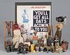 Collection of Black Americana toys, early to mid 20th c., to include seven carved wooden figures, wa