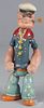 Cameo jointed composition Popeye figure, 14'' h.