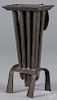 Footed tin candlemold, 19th c., 12 1/4'' h.