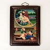 Antique Chinese Erotic Reverse Glass Painting