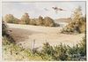 Owen Williams (British b. 1956), two watercolor works of game birds in flight, both signed, 9 3/4'' x