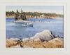 Frederick Kubitz (American 20th/21st), watercolor titled Sheepscot River, signed lower right, 10''x