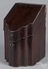 George II mahogany knife box, late 18th c., 14 1/4'' h., 8 1/2'' w.