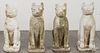 Four Egyptian carved stone cats, 20 1/2'' h.