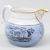 Staffordshire Transfer Printed Lavender Ground US Commemorative Pitcher, Probably Enoch Wood