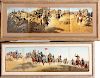 TWO FRANK MCCARTHY OFFSET LITHOGRAPH TRIPTYCHS