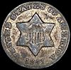 1851-0 Silver Three Cent NICELY CIRCULATED