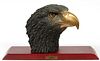 LEEXIN CHINESE BRONZE SCULPTURE OF AN EAGLE HEAD