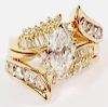 1.50 CT DIAMOND AND 14 KT GOLD RING SIZE 8.25