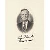 George Bush Signed Engraving