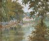 Louis Comfort Tiffany Oil on Canvas Landscape