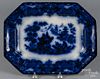 Flow blue Formosa platter, 19th c., 12'' l., 15 1/2'' w.