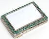 Emerald-Inlaid Continental Silver Box