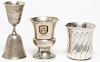 3 Silver Wine Cups, including Christian Dior