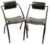 Pair of IASEM Leather Cantilever Chairs