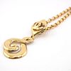 CHANEL DIAMOND HERE MARK GOLD PLATED NECKLACE
