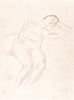 Léonard Tsuguharu Foujita (FRENCH/JAPANESE, 1886-1968) Lithograph on Paper, 1930, "Nue Allongee", H 17.5" W 12.75"