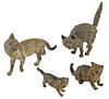 (4) VIENNA COLD-PAINTED BRONZE FIGURES OF CATS & KITTENS