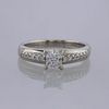 0.57 Carat Princess Cut Diamond Solitaire Ring