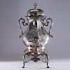 Massive American silver plated hot water urn