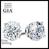 6.02 carat diamond pair, Round cut Diamonds GIA Graded 1) 3.01 ct, Color G, VVS1 2) 3.01 ct, Color G, VVS2. Appraised Value: $504,100 