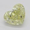 2.01 ct, Natural Fancy Yellow Even Color, IF, Heart cut Diamond (GIA Graded), Appraised Value: $48,200 