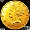 1869 $10 Gold Eagle CHOICE BU