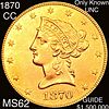 1870-CC $10 Gold Eagle UNCIRCULATED