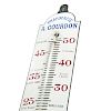 Large antique French metal advertising thermometer