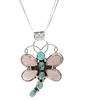 Navajo Chaz Tsosie Pink Conch Turquoise Necklace