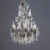 Antique Louis XV style bronze, crystal chandelier