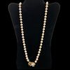 Single Strand Baroque Style Cultured Pearl Necklace