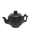 Chinese coconut shell and cinnabar lacquer teapot