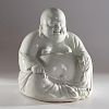 Large blanc de chine porcelain Buddha