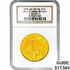 1908 No Motto $20 Gold Double Eagle NGC MS67 Wells