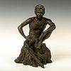 Mahonri Young, Sculpture of a Nude Seated Male, Signed