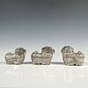 3pc Cambodian Silver Betel Boxes
