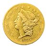 1850-O $20 Gold Double Eagle NEARLY UNCIRCULATED