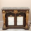 Victorian parcel gilt and mirrored side cabinet