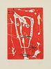 Joan Miro "Les Brisants (Red)" Print 1958