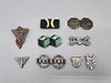 Group of Antique Ladies Belt Buckles and Dress Clips